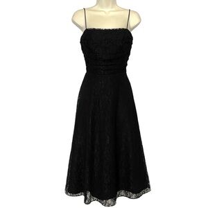 Vintage Y2K Layered Lace Black Dress